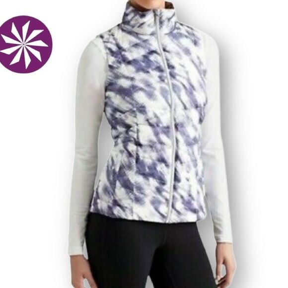 Athleta Altitude Sapphire Down Puffer Vest Jacket Like New XXS - Picture 1 of 12